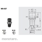 Miyama Electric Switch, push button type, OFF-ON, button color: black