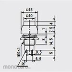 Miyama Electric White Push Button Switch, ON/OFF, 2P
