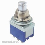 NIDEK Components (formerly Nidec Copal Electronics/Fujisoku) Push Button Switch, 3-Pole Double Throw, ON-ON Alternate