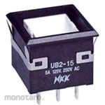 NKK Switches (formerly Nippon Kaikei) UB2 square pushbutton switch (switch only)