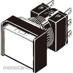 OMRON Push Button Switch Rectangular LED Round Body (Diameter 16) A16 AC/DC24V (Saklar Tombol/Saklar Tekan)