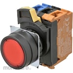 OMRON Pushbutton Switch A22NL Red Resin Round (Flat)
