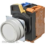 OMRON Pushbutton Switch A22NL White Metal Round (Flat)