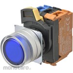 OMRON Pushbutton Switch A22NL White Metal Round (Full Guard Type)