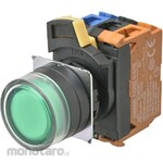 OMRON Pushbutton Switch A22NLP Green Resin Round (Full Guard Type)