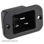 RS PRO C20 Panel Mount IEC Connector Male
