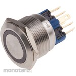 RS PRO RS Pro Push Button Switch, SPDT, 5 A @ 250 V ac, On-Momentary, Panel Mount