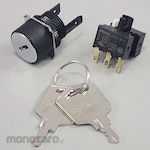 OMRON Selector Switch with Key Round Body Φ16 A165K (Saklar Selektor Kunci)