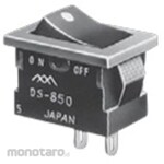 Miyama Electric Wave Switch, ON-OFF, Solder Terminals, IO Indicator, Black