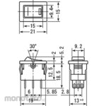 Miyama Electric Wave switch DS-850 series LED illuminated