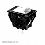 NIDEK Components (formerly Nidec Copal Electronics/Fujisoku) Small Rocker Switch, Single Pole, ON/OFF, Solder Terminals + Attached Control Unit (Rocker/Black/140000480621)
