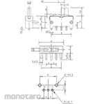 NIDEK Components (formerly Nidec Copal Electronics/Fujisoku) Fujisoku Slide Switch 1 circuit 2 contacts 300 mA @ 30 V dc