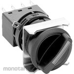 IDEC Φ25 Flash Silhouette Switch LW Series Illuminated Selector Switch (Round Black Resin Bezel) 90 ° 2 Notch (Each Position Stop)