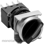 IDEC Φ25 Flash Silhouette Switch LW Series Illuminated Selector Switch (Round Metal Bezel) 45 ° 3 Notch (Each Position Stop)