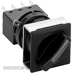 IDEC Φ25 Flash silhouette switch LW series Illuminated selector switch (Straight-angle black resin bezel) 45 ° 3 notches (stop at each position)