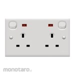 Boss B30 PRIME Standard Series Twin BS Socket with Switch & Neon