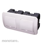 Broco Saklar Double (Engkel + Engkel) WID Galleo Doublees (Saklar Seri/Saklar Lampu)