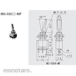 Miyama Electric Switch, toggle type, operation color: black (ON)-OFF-(ON)