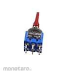 Miyama Electric Toggle Switch, Bipolar, ON-OFF-ON, Red Operation