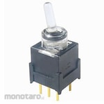 NKK Switches (formerly Nippon Kaikei) Fully illuminated toggle switch red/green ON-OFF-ON