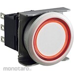IDEC Flash Silhouette LBW Series Illuminated Push Button Switch Round Flat Ring Illuminated Metallic Bezel