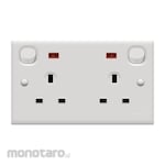 Boss B30 PRIME Standard Series Twin BS Socket with Switch & Neon