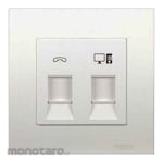 Schneider Electric Vivace 1 Gang Telepon + 1 Gang Cat 5E Data Outlet with Shutter