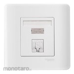 Schneider Electric Zencelo 1 Gang Data Outlet Cat 5E with Integrated Shuttered