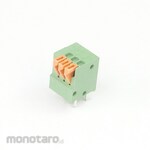 GB [Control Equipment] 3-Pole 2.54mm One-Touch Terminal Block, Green, Vertical Orientation