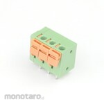 GB [Control Equipment] 3-Pole 5.08mm One-Touch Terminal Block, Green, Vertical Orientation