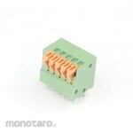 GB [Control Equipment] Terminal Block (5-pole, 2.54mm, One-touch, Green, Vertical)