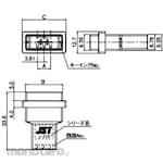 JST J300 Series/J310S Tab Housing Free Hanging
