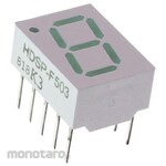 BROADCOM Broadcom LED Display, Single Digit, Green, Numeric Display, 7 Segment, HDSP-F503