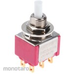 C & K COMPONENTS C &amp; K Pushbutton Switch 400 mA @ 20 V Momentary Panel Mount Double Pole Double Throw (DPDT)