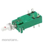 C & K COMPONENTS C &amp; K push button switch latch through hole 2-pole on / off switch