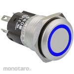 EAO EAO Pushbutton Switch 1 A @ 24 V dc Momentary Panel Mount Blue Single Pole Double Throw (SPDT)