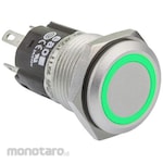 EAO EAO Pushbutton Switch 1 A @ 24 V dc Momentary Panel Mount Green Single Pole Double Throw (SPDT)
