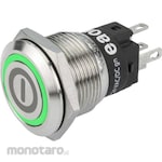 EAO EAO Pushbutton Switch 3 A Momentary Panel Mount Green Single Pole Double Throw (SPDT) 19 (Dia.) Mm