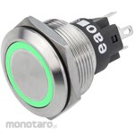 EAO EAO Pushbutton Switch 3 A Momentary Panel Mount Green Single Pole Double Throw (SPDT) 22 (Dia.) Mm