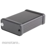 HAMMOND Hammond, Aluminum, Height: 23 mm, Depth: 80 mm 1455C802BK