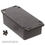 HAMMOND Hammond, Aluminum, Height: 39.8 mm, Depth: 121.2 mm 1590N1FLBK
