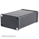 HAMMOND Hammond, Aluminum, Height: 43 mm, Depth: 120 mm 1455K1202BK