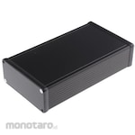 HAMMOND Hammond, Aluminum, Height: 51.5 mm, Depth: 220 mm 1455Q2201BK