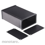 HAMMOND Hammond, Aluminum, Height: 53 mm, Depth: 160 mm 1455N1601BK
