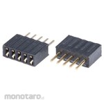 HARWIN HARWIN PCB Socket, 5-pole, 1.27mm, 1-row, Through-hole Mounting