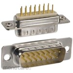 NORCOMP Norcomp D-sub Connector, 15-way, Male, Panel Mount, 172-E15-113R001