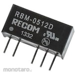 RECOM Recom DC-DC converter Vout: ±12V dc 4.5 → 5.5 V dc, 1W, RBM-0512D