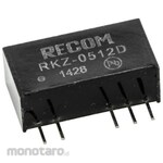 RECOM Recom DC-DC converter Vout: ±12V dc 4.5 → 5.5 V dc, 2W, RKZ-0512D