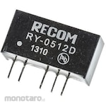 RECOM Recom DC-DC converter Vout: ±12V dc 4.75 → 5.25 V dc, 1W, RY-0512D
