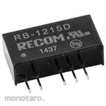 RECOM Recom DC-DC converter Vout: ±15V dc 10.8 → 13.2 V dc, 1W, RB-1215D